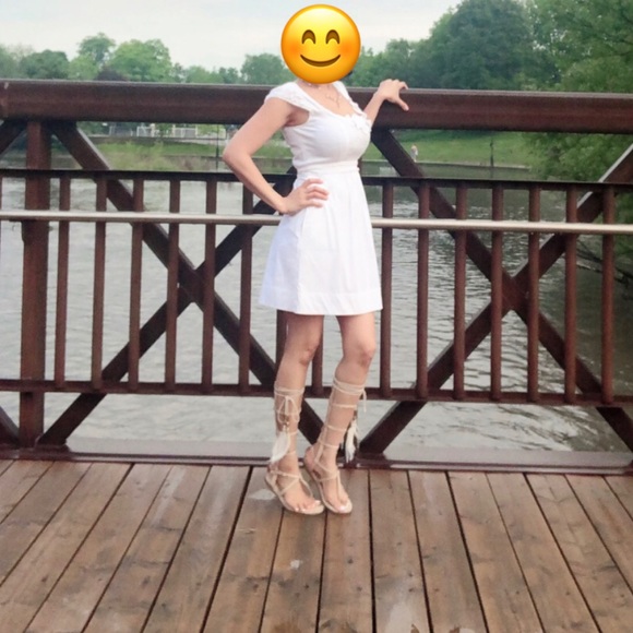 BCBGMAXAZRIA Rosette Detail Cotton Summer Dress – Size XXS - Picture 2 of 11